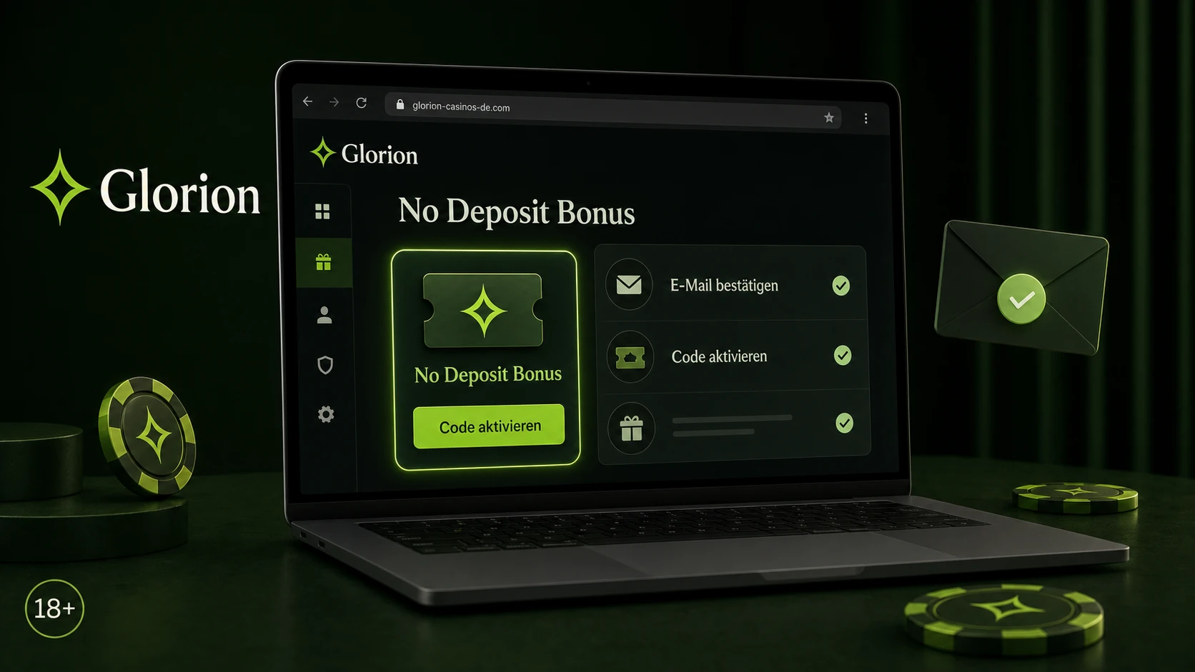Glorion Casino No Deposit Bonus Code aktivieren